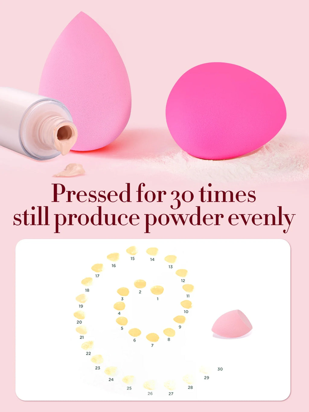 Makeup Sponge Set Pink Professional Beauty Cosmetic Sponges