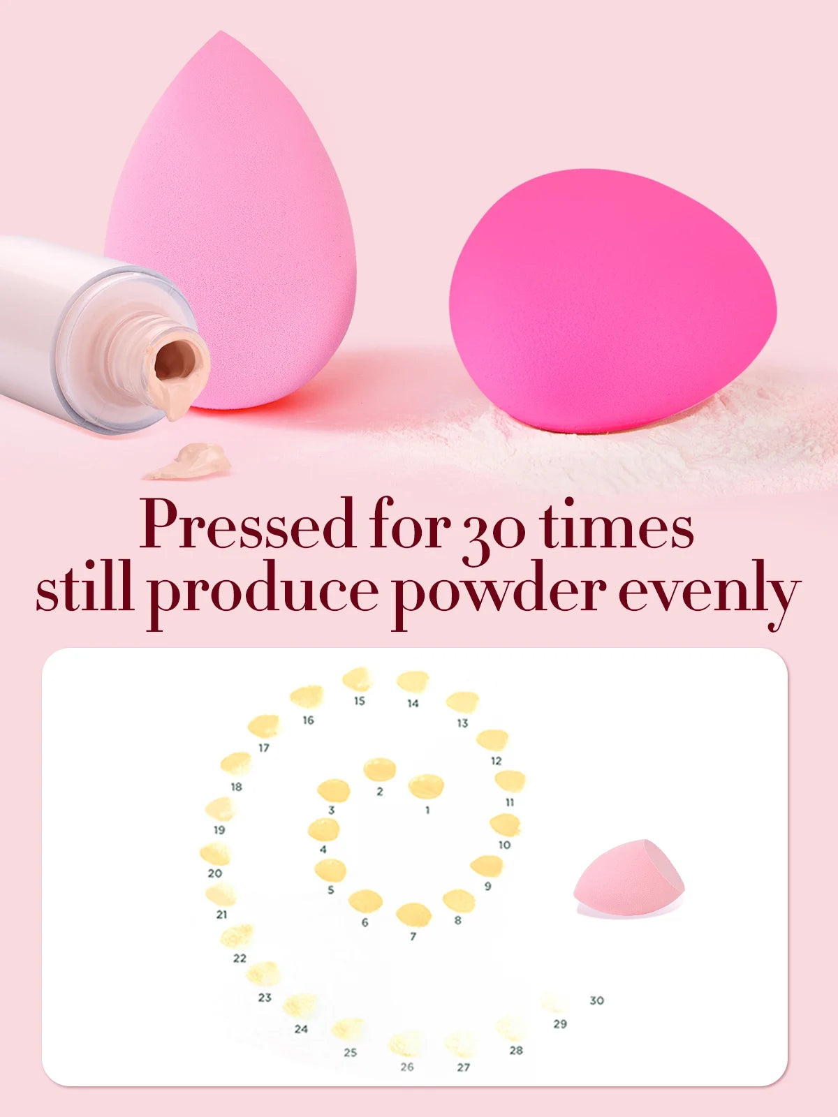 Makeup Sponge Set Pink Professional Beauty Cosmetic Sponges