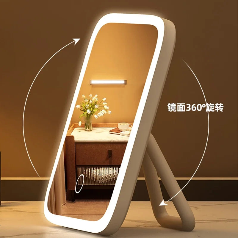 LED Smart Student Dormitory Desktop Fill Light Small Mirror