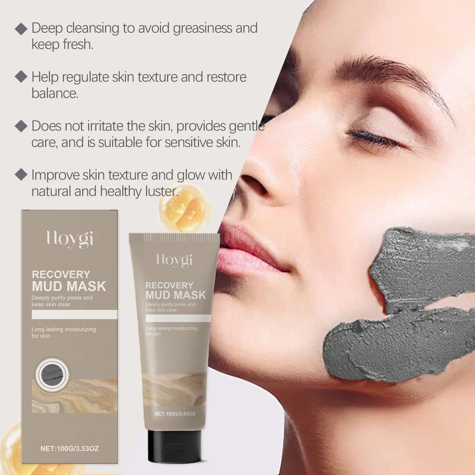 Deep Cleansing Mud Mask Anti Acne Blackheads Remover